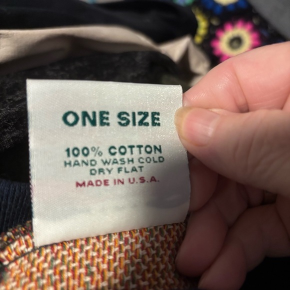 Vintage Sugar Street Weavers Americana Flag Crewneck Sweater - Navy and Cream - Picture 7 of 10